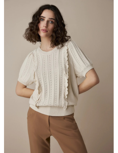 Summum Sweater 7s5723-7892 Short Sleeve Kl122 Ivory